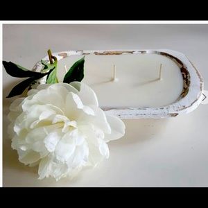 White Dough Bowl Candle